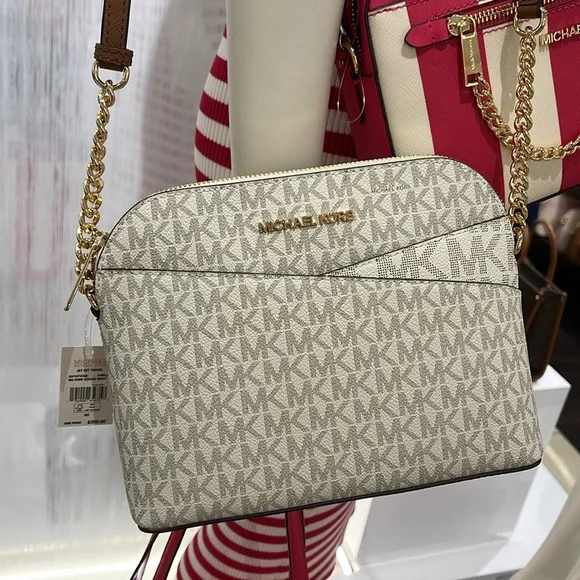 MICHAEL KORS Jet Set Medium Logo Dome Satchel Crossbody XCROSS XBODY
Vanilla - Picture 15 of 16